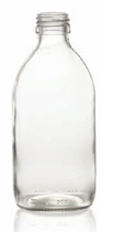 500 ml syrup bottle, clear, type 3 moulded glass