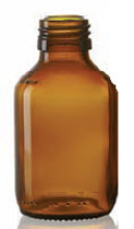 100 ml veral bottle, amber, type 3 moulded glass