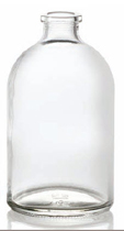 200 ml injection vial, clear, type 1 moulded glass