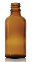 15 ml dropper bottle, amber, type 3 moulded glass