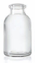 24 ml aerosol bottle, clear, type 3 moulded glass