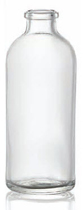 66 ml aerosol bottle, clear, type 3 moulded glass