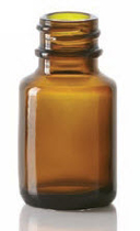10/15 ml diagnostic bottle, amber, type 1 moulded glass