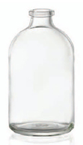 100 ml injection vial, clear, type 1 moulded glass