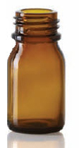 4 ml dropper bottle, amber, type 3 moulded glass