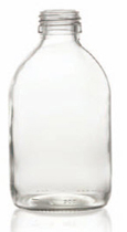 120 ml syrup bottle, clear, type 3 moulded glass