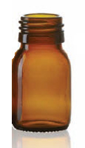 45 ml dropper bottle, amber, type 3 moulded glass
