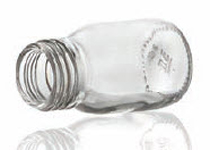 45 ml syrup bottle, clear, type 3 moulded glass