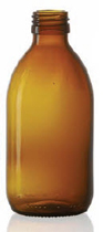 225 ml syrup bottle, amber, type 3 moulded glass