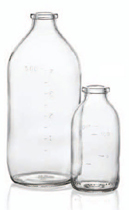 250 ml infusion vial, clear, type 1 moulded glass