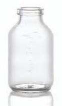 125 ml infusion vial, clear, type 1 moulded glass