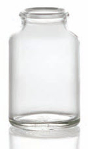 45 ml tablet jar, clear, type 3 moulded glass