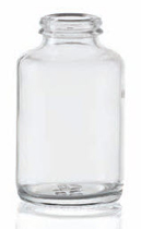 40 ml tablet jar, clear, type 3 moulded glass