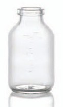 Bild von 100 ml infusion vial, clear, type 2 moulded glass