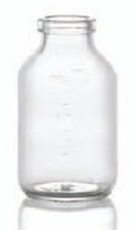 Bild von 100 ml infusion vial, clear, type 3 moulded glass
