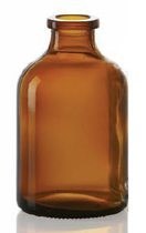 Bild von 100 ml injection vial, amber, type 1 moulded glass