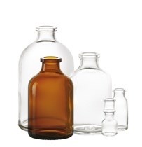Bild von 100 ml injection vial, clear, type 2 moulded glass