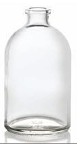 Bild von 100 ml injection vial, clear, type 2 moulded glass