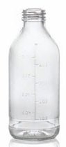 Bild von 100 ml plasma bottle, clear, type 1 moulded glass
