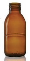 Bild von 100 ml syrup bottle, amber, type 3 moulded glass