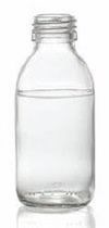 Bild von 100 ml syrup bottle, clear, type 3 moulded glass