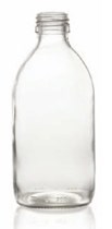 Bild von 1000 ml syrup bottle, clear, type 3 moulded glass