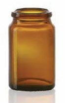 Bild von 11.5 ml tablet jar, amber, type 3 moulded glass
