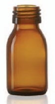Bild von 125 ml syrup bottle, amber, type 3 moulded glass