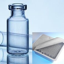 Bild von 10 ml - 10R Injection vial - sterile, Clear Type 1 Tubular glass, Nest & Tub