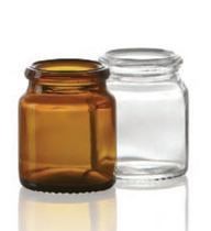 Bild von 18 ml tablet jar, amber, type 3 moulded glass