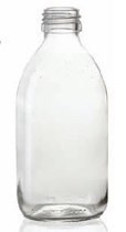 Bild von 200 ml syrup bottle, clear, type 3 moulded glass