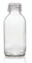 Bild von 25 ml syrup bottle, clear, type 3 moulded glass