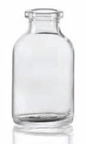Bild von 30 ml injection bottle, clear, type 1 moulded glass