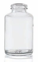 Bild von 40 ml tablet jar, clear, type 3 moulded glass
