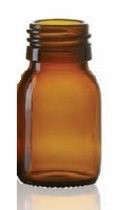 Bild von 45 ml syrup bottle, amber, type 3 moulded glass