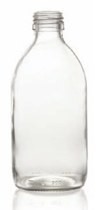 Bild von 500 ml syrup bottle, clear, type 3 moulded glass