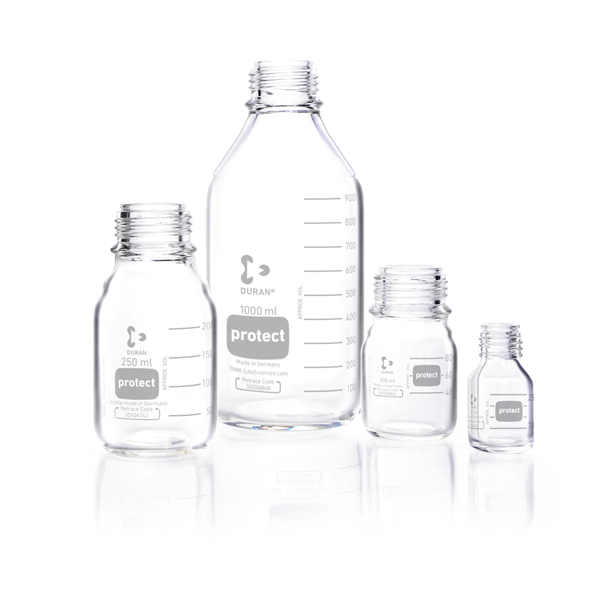 Bild von 10 ml, GL 25 Laboratory glass bottle protect